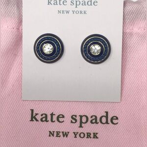 Kate Spade Know The Ropes Mixed Media Blue Stud Earrings - NWT